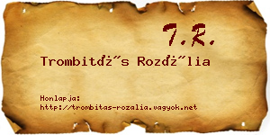 Trombitás Rozália névjegykártya